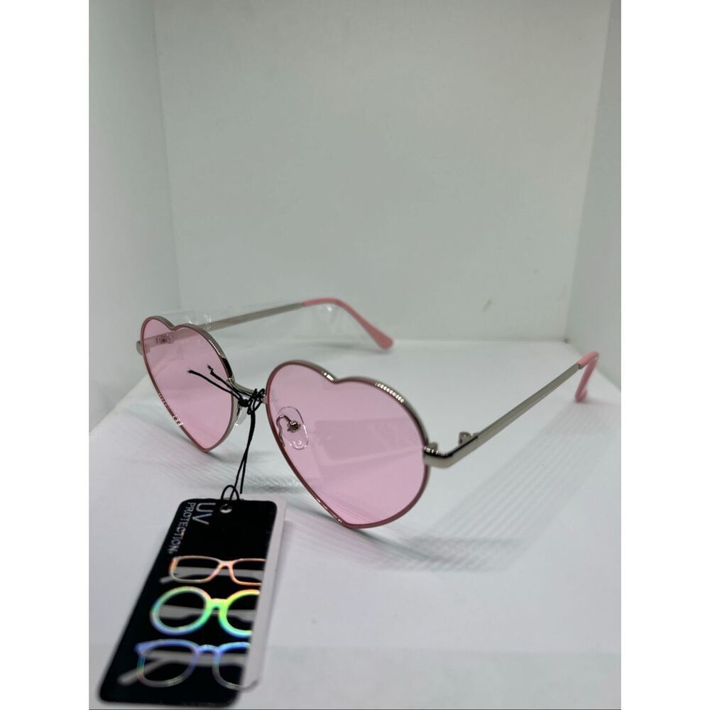 Y2K Pink Heart Sunglasses Retro Aesthetic UV Protection